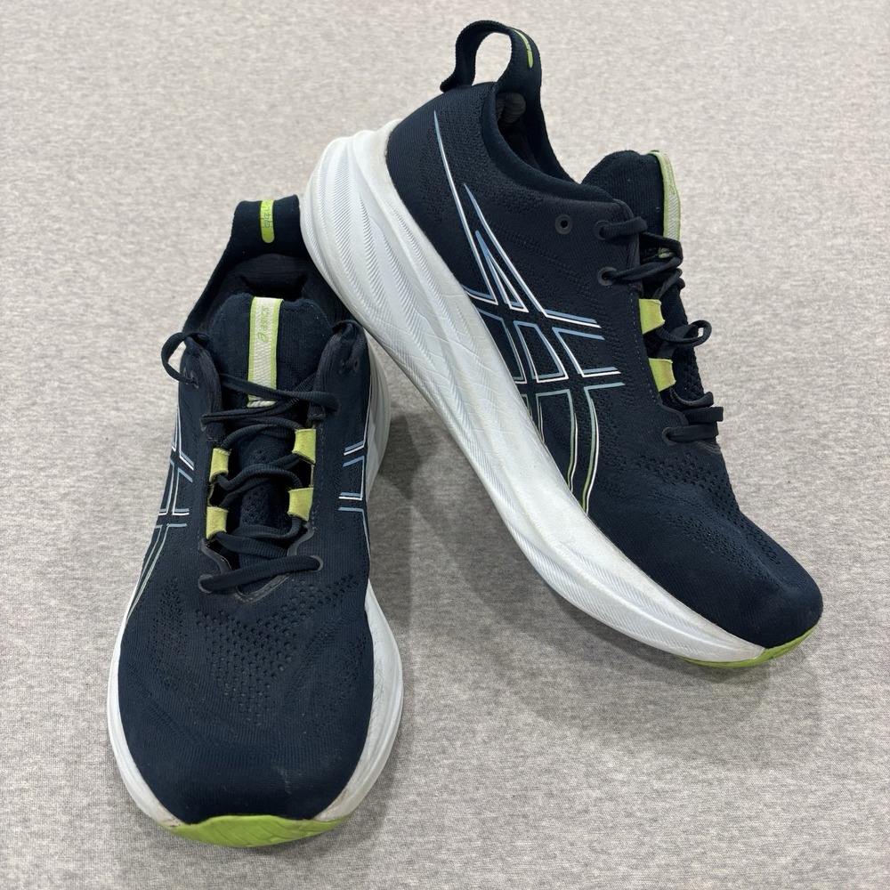 ASICS Gel Nimbus 26 Running Shoes Men's Size 10 Navy Blue Sneakers 1011B794